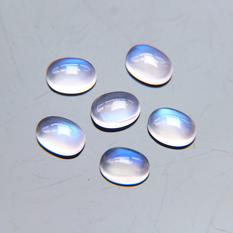 Semi precious stone Sri Laka Blue Moonlight Moonstone Moonstone oval shaped Cabochons 7X5 Jewelry with Gemstone