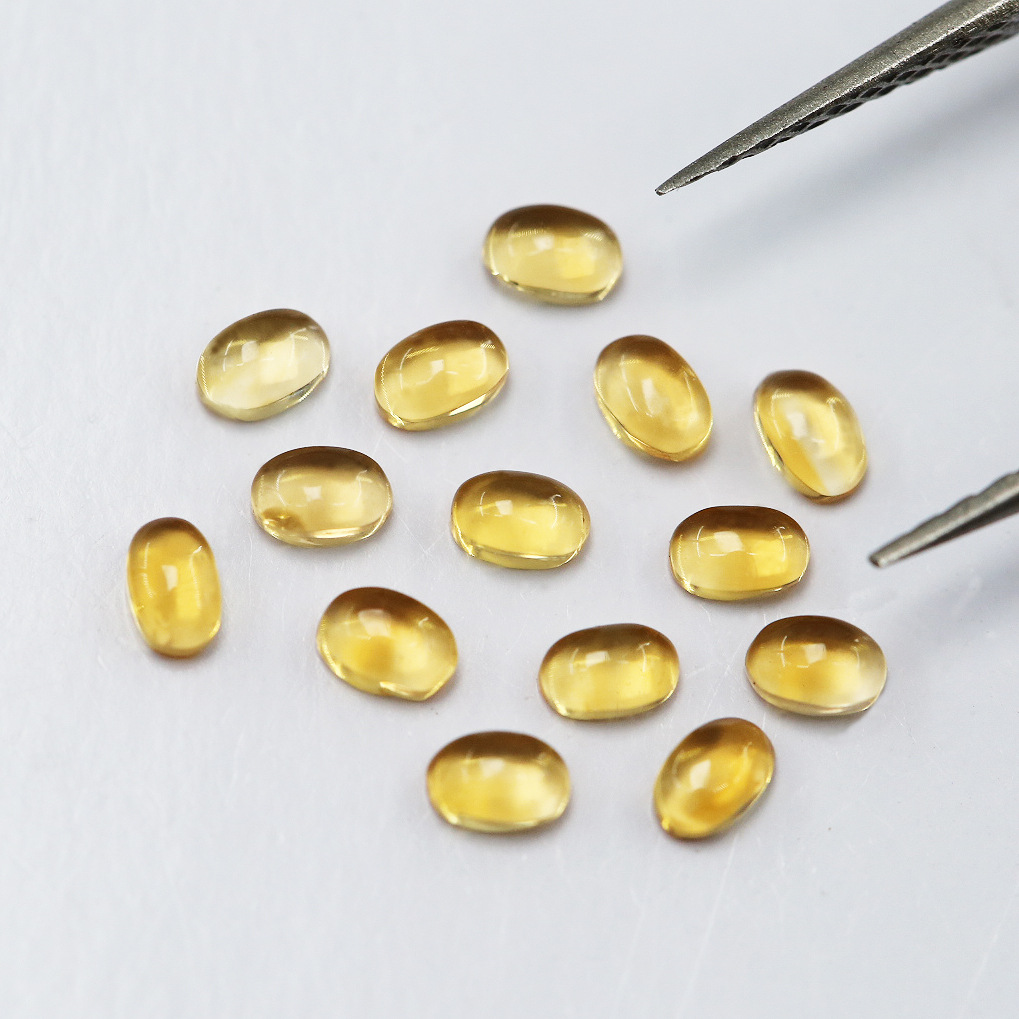 Natural Citrine oval 6mm Cabochons Natural Jewelry with Stone