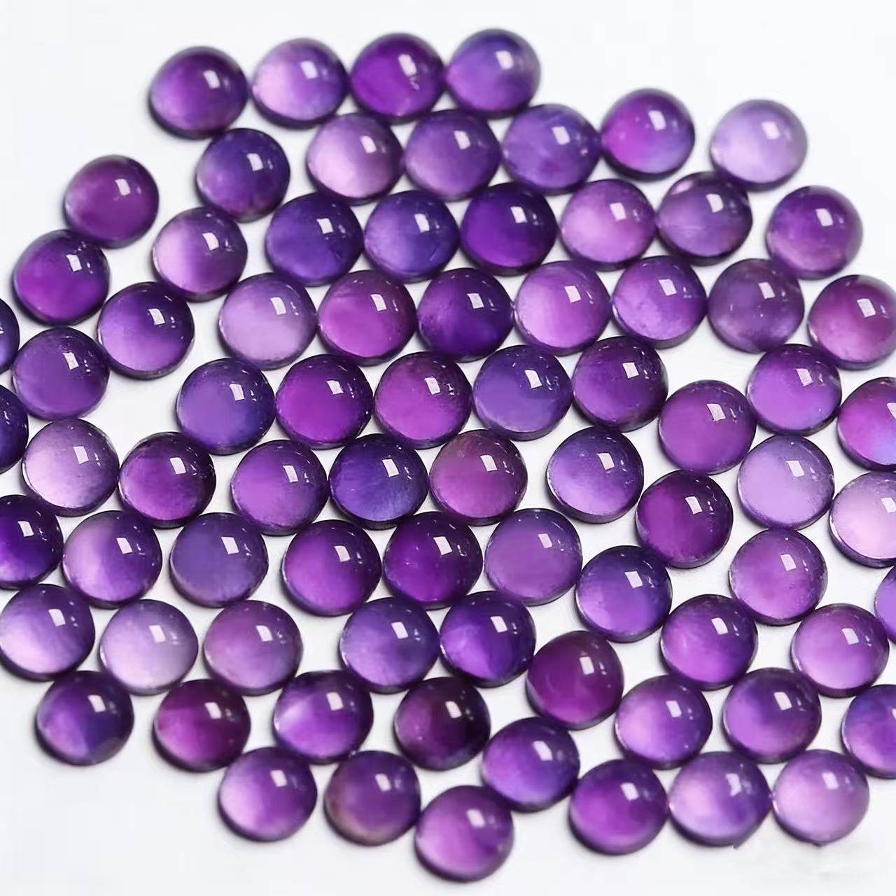 Natural South African Amethyst Round cabocochons Jewelry AAA Grade Wholesale