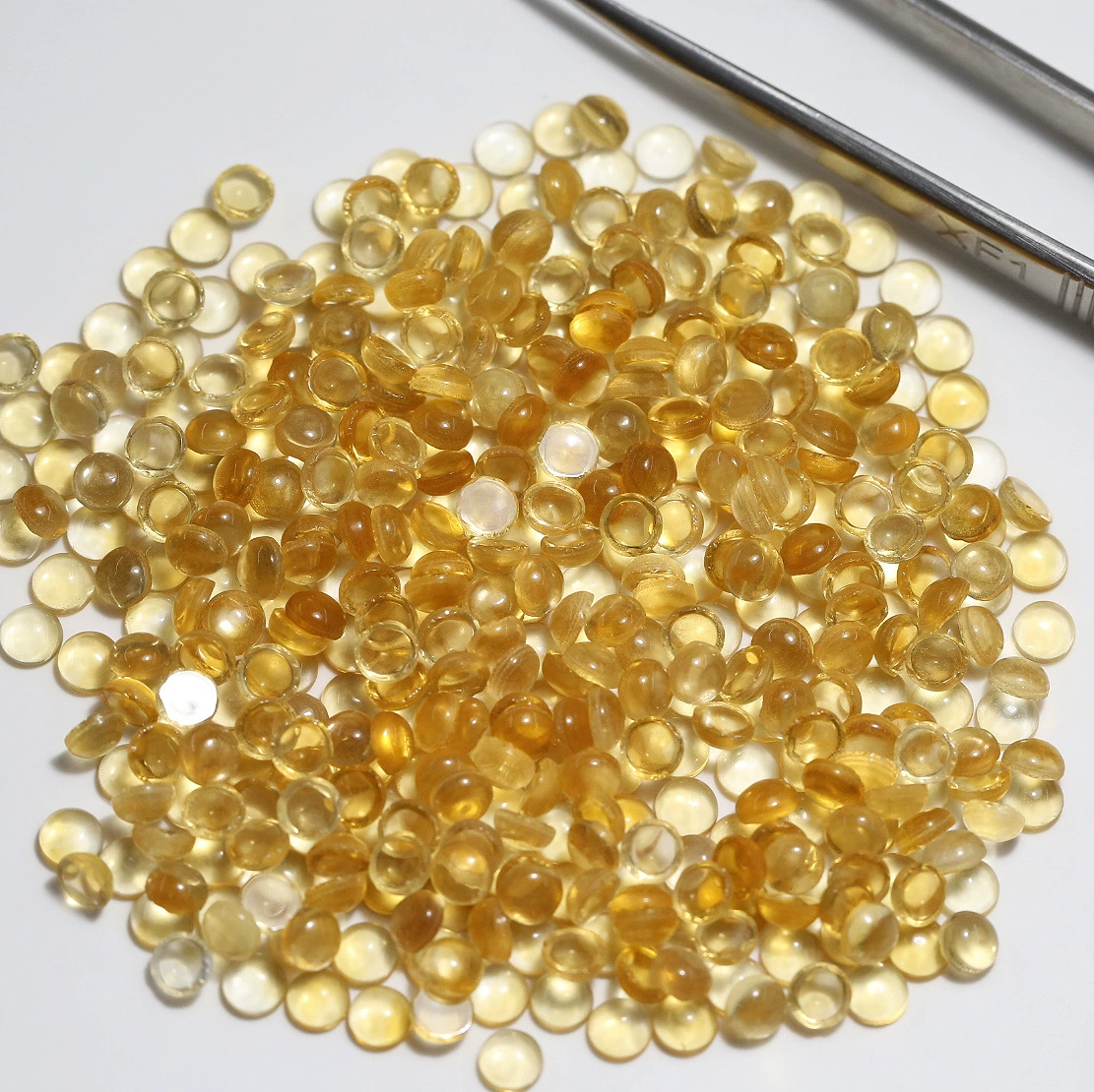 Natural Citrine round 4mm Cabochons yellow inlaid jewelry accessories
